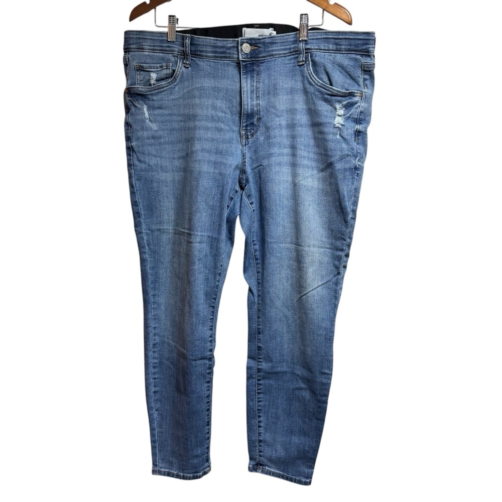 Sonoma  Women Blue Distressed Skinny Jeans Plus Size 20W Medium‎ Wash #789